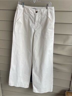 Nili Lotan Pants Womens 10 Beige Wide Leg Utility Pocket Casual Target